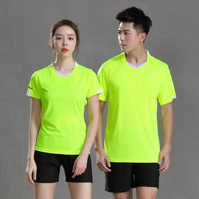 China LCFC Breathable Men's and Women's Short Sleeve, Quick-Drying, Breathable Training and Competition Suits Group Custom Badminton Running for sale