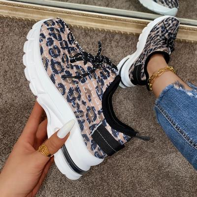 China Breathable comfort LCFC 2021 hot sale summer leopard print fashion women casual shoes women casual shoes for adult for sale