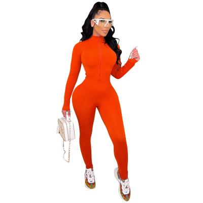 China LCFC Good Quality Breathable Jumpsuit Women's Sports Fitness Yoga Zip Up Yoga Jumpsuit Long Sleeve Yoga Jumpsuit for sale