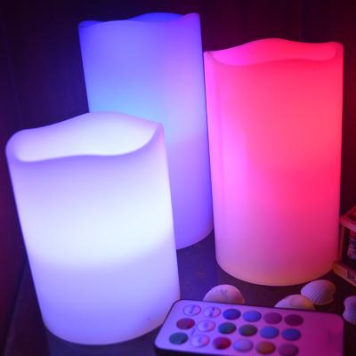 China COLOR CHANGING real wax color changing electric LED candle light for sale