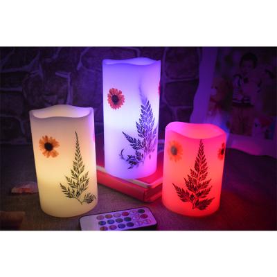 China COLOR CHANGING color changing plastic LED candle with remote contral / LED candle light for sale