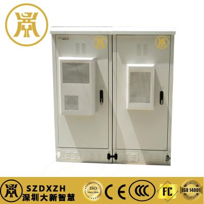 China 2 Compartments Outdoor Cabinet For Power Supply Backup Battery Storage With Cooling for sale