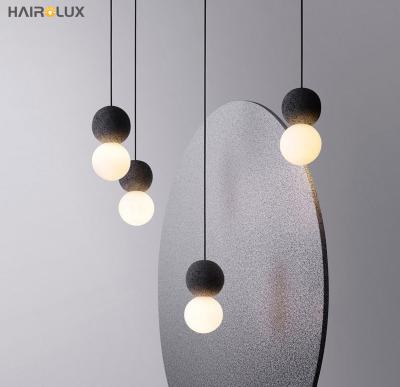 China Nordic Danish Minimalist Ins Style Industrial Bedside Cafe Dining Bar Cement Led Pendant Light for sale