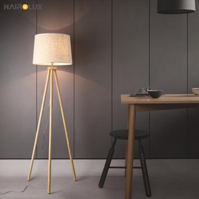 China Modern Custom Durable Using Artistic Unique Oak Plating Body Hotel Decor Floor Lamp Tripod for sale