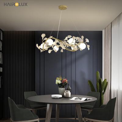 China Large Modern High Quality Service Oriented Light Golden Modern Hanging Chandelier For Living Room for sale