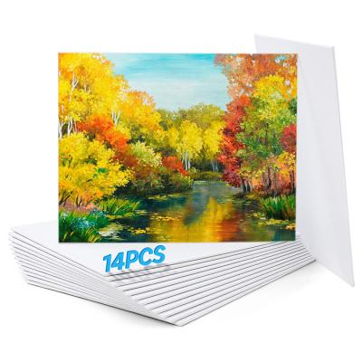 China Inkjet Printing 14 Pack 8*10 Inch Canvas Panel Blank Canvas Hot Selling Art Canvas Panel For Painting Te koop