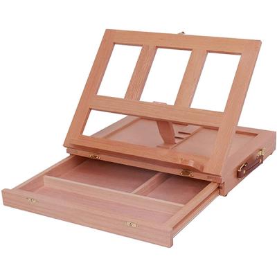 중국 Natural Adjustable Wooden Display Etc Artists Desk Table Easel Box for painting 판매용