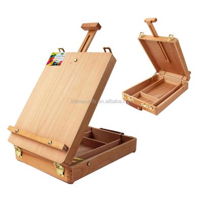 中国 2019 New Art Drawing Painting Supply Desktop Easel Portable Table Easel Wooden Painting Sketch Box 販売のため