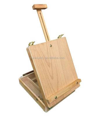 China DALBY Wooden Easel Artist's Painting and Drawing Table Top Box Easel with Storage en venta