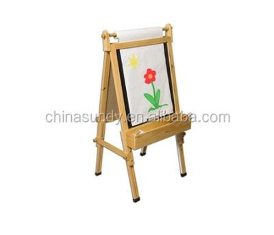 China Magnetic Wooden Easel Kids Drawing Board Painting Easel for sale