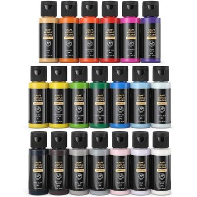 Chine 2020 20 Main Colors, 60ml Bottles, Water Based, Matte Finish Art Kids Artist Acrylic Paint à vendre