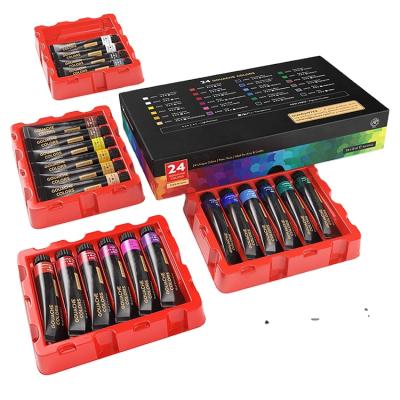 China 2020 24 Colors/Master Tubes (24x12ml/0.4oz) with Storage Box, Rich Pigments, Vibrant Art Kids Acrylic Paint Set à venda