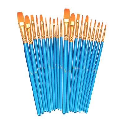 China For Painting Paint Set Brush 2 Pack 20 Pcs Around Nylon Artist Acrylic Paint Brushes Hair Sharp Tip Brushes Te koop