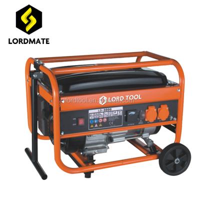 China Two Sockets 220v 120v Portable Generator Gasoline Fuel Gasoline Generator With 15L Wheels for sale