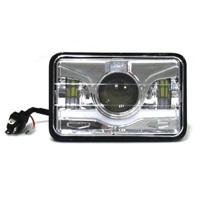 China Aluminum 4x6 Inch Square Beam LED Headlight DRL High Low Headlamp For Truck for sale