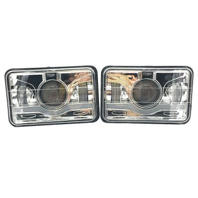 China Hi-Low Aluminum Inch LED Headlight Beam DRL 4X6 Replacement H4651 H4652 H4656 H4666 H6545 For GMC Ford Trucks for sale