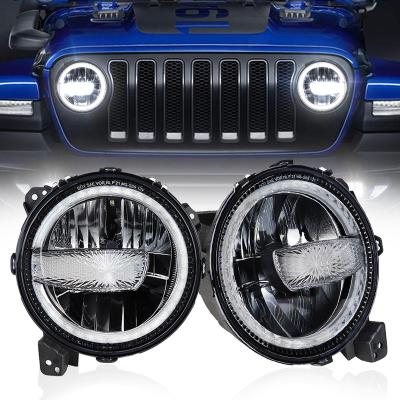 China JL 2018-2019 Best Around LED Headlight 9inch Head Lamp FitJeep Wrangler JL 2018-2020 for sale