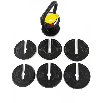 China Universal Fitness Weightlifting Hot Sale Black Painted Adjustable Cast Iron Kettlebell for sale