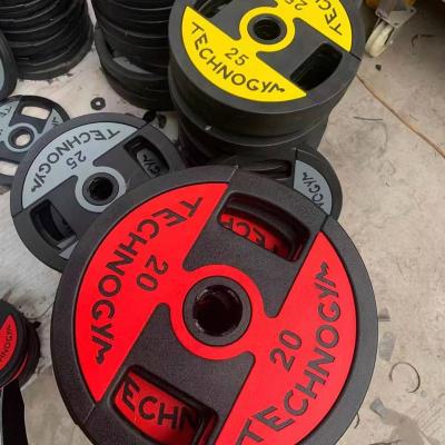 China Commercial Use GYM FITNESS EQUIPMENT Gym Barbell Weight Dumbbell PU Coated Barbell Plate for sale