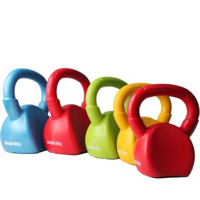 China Fixed Weight Kettle Bell In Stock Cement Kettle Colorful Bell With Logo Customized 2KG 4KG 6KG 8KG for sale