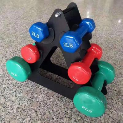 China Madame Hex Dumbbell With Universal Colored Stand for sale