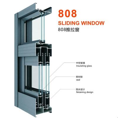 China 2021 new magnetic screen filipino style sliding window aluminum profile simple design window for sale for sale