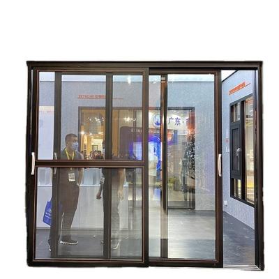 China door & Window Cambodia aluminum glass sliding door/interior glass sliding door prices/big balcony aluminum sliding glass door for sale