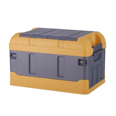 China Sustainable Household Wholesale Collapsible Car Trunk Clothes Organizer Foldable Bin Plastic Storage Box for sale