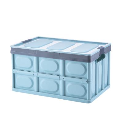 China Plastic Stackable Collapsible Storage Bins Folding Cartons Durable Durable Collapsible Box Storage With Lid for sale