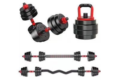 中国 15kgs Adjustable Barbell Plastic Cement Oem 販売のため