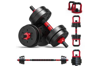 China 2 In 1 10kgs Dumbbell Barbell Sets Fitness Strength Training Cement zu verkaufen