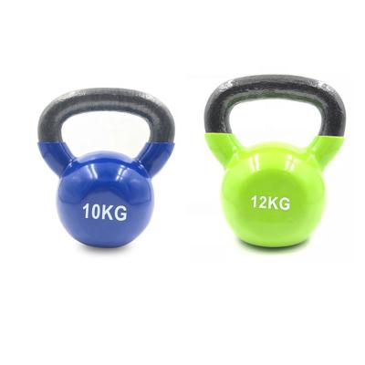 中国 競争ビニールによって塗られた12kgは鋳鉄のKettlebellの試しの適性装置を 販売のため