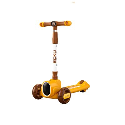 China New design china cheap&foldable three PU flash wheel kids scooter for sale