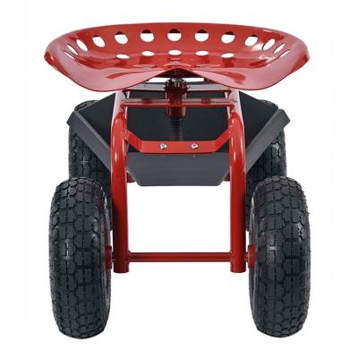 China Height Adjustable Rolling Garden Cart Seat Rolling Garden Work Seat Garden Cart for sale