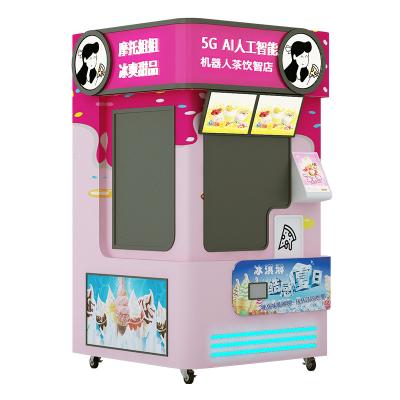 China Hotel Subway Station Shopping Mall Ice Cream Intelligent Robot Vending Machine Automatic Beauty Coffee, Milk Tea, Juice all in one Vending Machine for Sale for sale