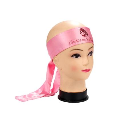 China Female Human Virgin SATIN Hair Extension Wigs Wrap Head Scarf Band, Satin Head Band for sale