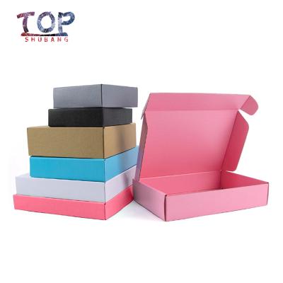 China Recyclable Custom Logo Eco Friendly Color Printing Corrugated Black Paper Packaging Mailing Cardboard Mailer Box for sale