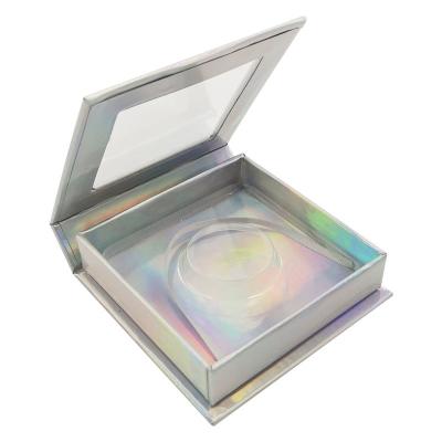 China Recyclable Ready To Ship Magnetic False Eyelash Case Box Packaging 3d Mink Eyelashes Boxes Wholesale Square False Eyelashes Lashes Empty for sale