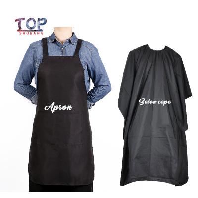 China Black Logo Item Time Pcs Customized Waterproof Barber Salon Capes Wholesale Professional Hair Cutting Cloth Hairdressing Cape TOP-191217 for sale