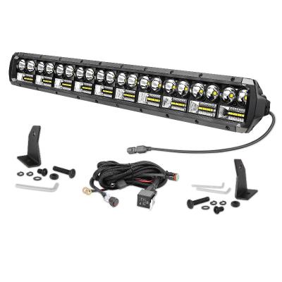 China Yes24 Inch 180W Straight Led Offroad 10-30V Optical Guide Combo With Led Bar Wire Harness for sale