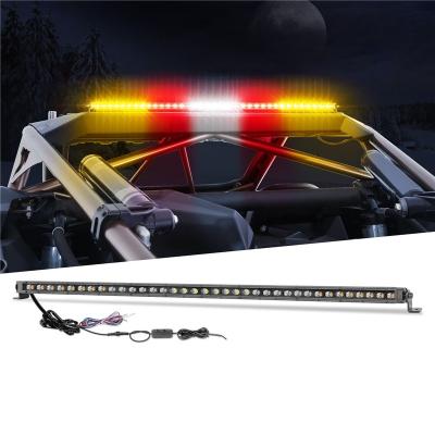 China Popular Black Panel 108 Watt Chasing 12V Led Lights With Flash 8 Reverse Brake Turn Signal Light 38 Inches Model Straight for sale