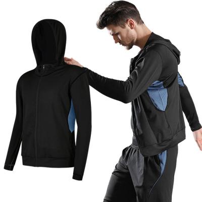 China Custom Factory Wholesale Antibacterial Yoga Wear Yoga Hoodie Men's Running Logo Printing Fitness Sports Jacket for sale