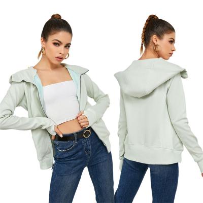 China Wholesale Women's Anti Shrink Hoody Fitness Yoga Tracksuit Custom Gym Sheath Long Zipper Hoodies In All Colors For Women for sale