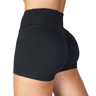 China Wholesale Antibacterial Outdoor Running Gym Latest Waist Women Polyester Top Shorts Push Up Fitness Shorts for sale