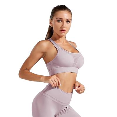 China Breathable Padded High Impact Lift Up Tops Plus Size Sports Bra Plus Size Women Gym Wear Fitness Yoga Seamless Strappy Sports Tops Bra for sale