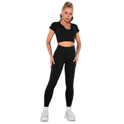 China Seamless Breathable Women Yoga Fitness Sports Gym Clothing Women Gym Yoga Set Workout Sets for sale