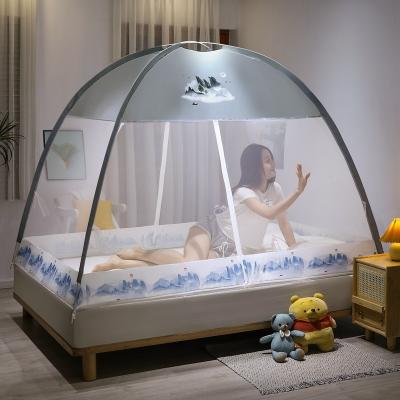 China Simple foldable mosquito net without folding automatic installation of factory direct foldable mosquito nets for bed for sale