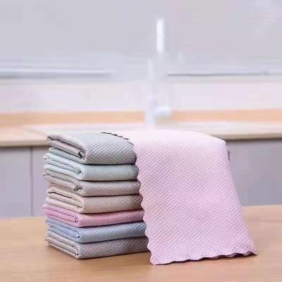 China Viable Custom Kitchen Daily Dish Microfiber Cloth Towel Kitchen Towel Promotional Microfiber Cleaning Towels for sale