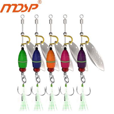 China MD-03 Spinner Copper Bait Long Cast Fishing Lure Artificial Hard Bait Copper Sinker With Hook Metal Spoon Fishing Lures for sale