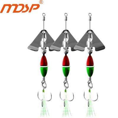 China MD-02 Spinner Copper Bait Long Cast Fishing Lure Artificial Hard Bait Copper Sinker With Hook Metal Spoon Fishing Lures for sale